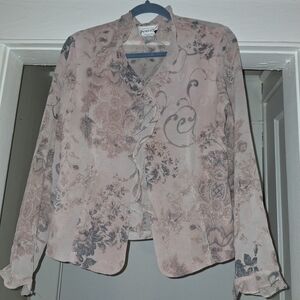 Pendleton Flowy Printed Ruffle Blouse 10